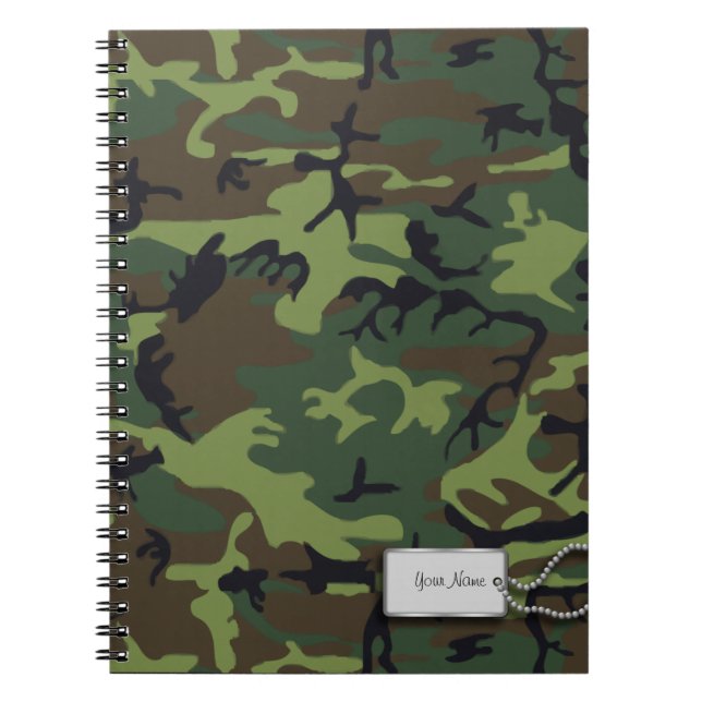 Carnet Les militaires verts d'armée camouflent (Devant)