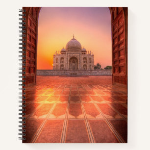 Carnet Les monuments   Taj Mahal, Inde au coucher du sole