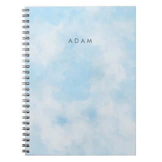 Carnet Les nuages Abstraits Pastel Blue Sky Personnalisen