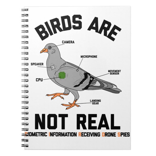 Carnet Les Oiseaux Ne Sont Pas De Véritables Spy Pigeon D (Devant)