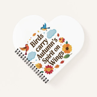 Carnet Les oiseaux portent l’esprit d’automne sur les ail