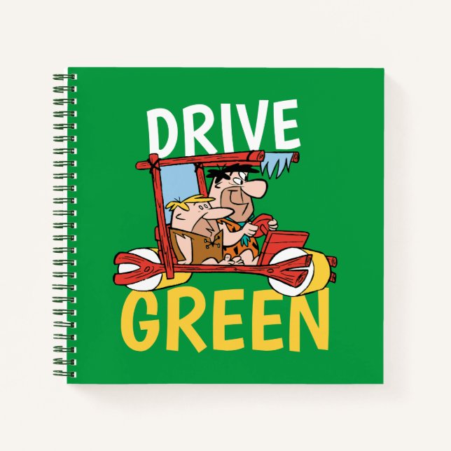 Carnet Les Pierrafeu | Fred & Barney - Drive Green (Devant)