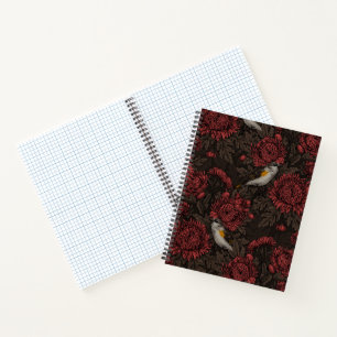 Carnet Les Reddébutants dans les chrysanthèmes en brun et