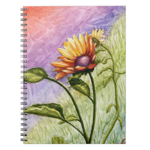 Carnet Les secrets de tournesol au coucher du soleil