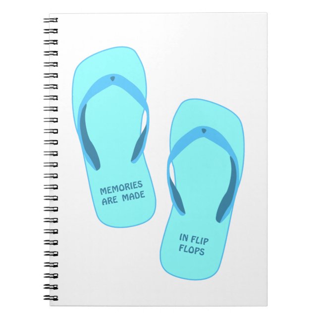 Carnet Les souvenirs sont faits en tongs, design été (Devant)