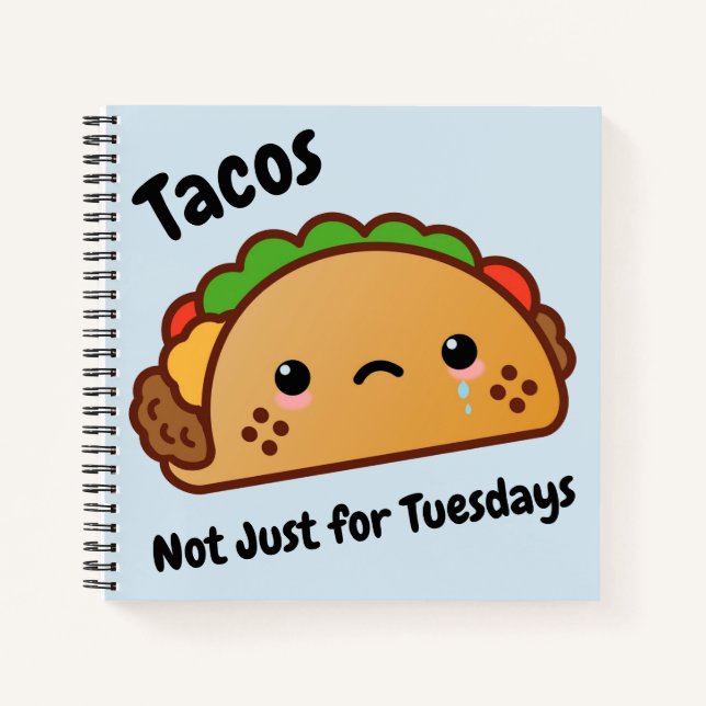 Carnet Les Tacos amusants ne sont pas juste pour les mard (Devant)