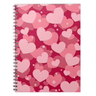 CARNET LES TONS DE COULEUR ROUGE AIMENT LES COEURS