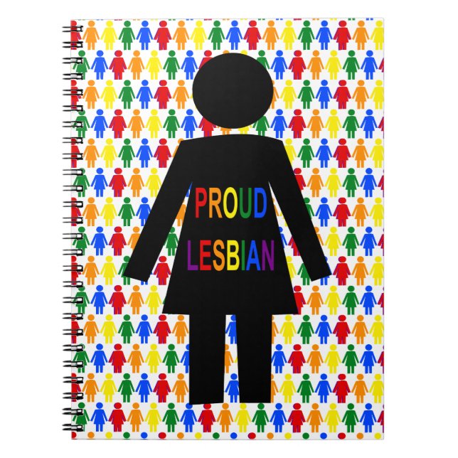 Carnet Lesbienne LGBTQ Silhouette et Rainbow Ladies (Devant)