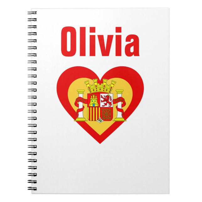 Carnet L'Espagne/Personnalised drapeau-inspiré espagnol (Devant)