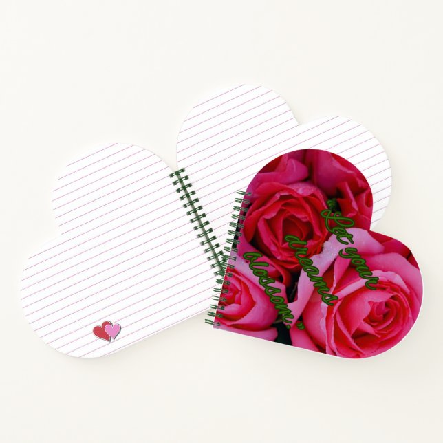 Carnet “Let Dreams Blossom” Heart Notebook (Intérieur)