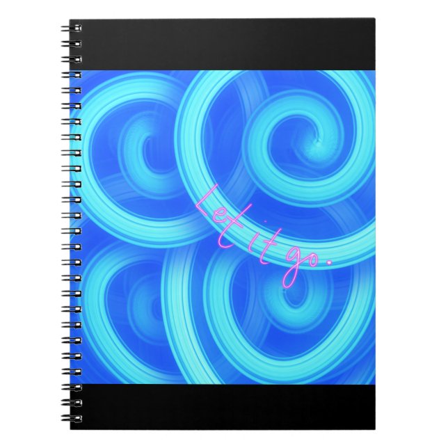 Carnet Let It Go Notebook – Royal Blue Swirl Aesthetic Jo (Devant)