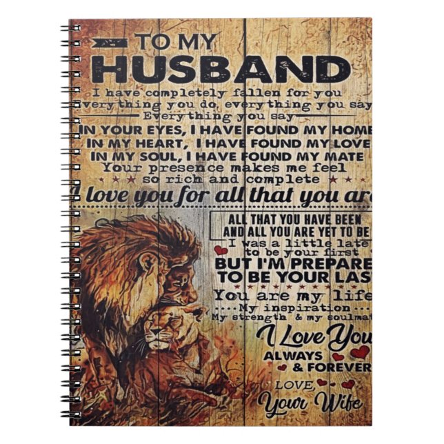 Carnet Lettre adorable au mari | Joli cadeau à mon homme (Devant)