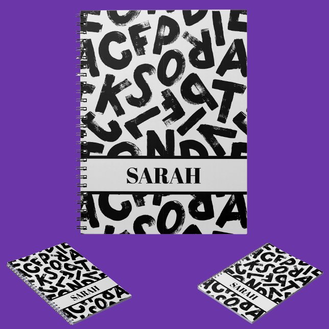Carnet Lettre alphabet personnalisée Motif (Créateur téléchargé)