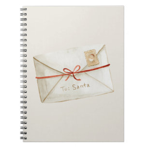 Carnet Lettre au Père Noël Rayures Rouges et Blanches Noë