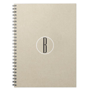 Carnet LETTRE CHIC Brown Kraft LETTRE INITIALE rustique
