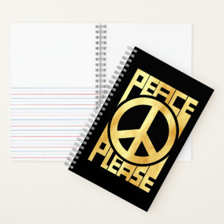 Carnet Lettre dorée Peace Please