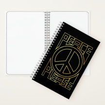 Lettre en contour doré Peace Please