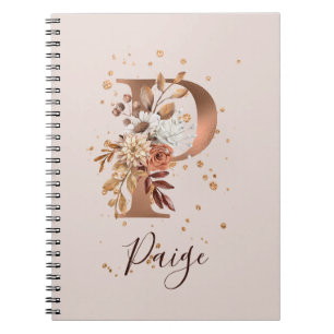 Carnet LETTRE Fleur D'Automne De Cuivre P Fleurs D'Automn