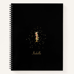 Carnet Lettre initiale I en monogramme moderne avec motif