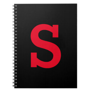 CARNET LETTRE INITIALE MINIME NOIRE ET ROUGE MOINDRE