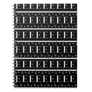 Carnet Lettre initiale monogramme E