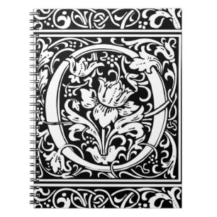 Carnet Lettre O Monogramme Médiéval Art Nouveau