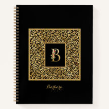 Lettre personnelle Leopard Gold moderne B