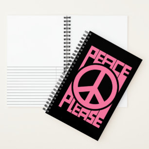 Carnet Lettre rose Paix S'il Vous Plaît