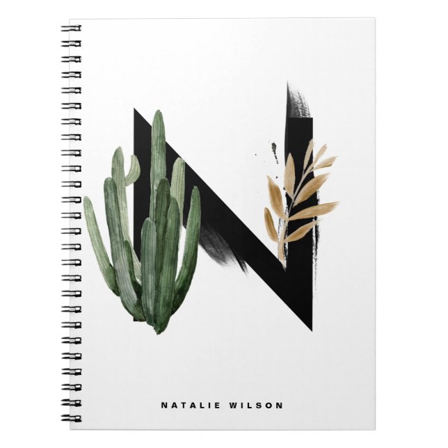 Carnet LETTRE SUCCELLES DE BOHON Tropical H Monogramme (Devant)