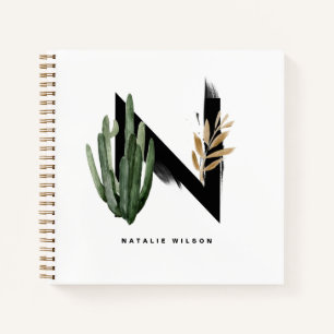 Carnet LETTRE SUCRE BOHON H MONogramme Personnalisé
