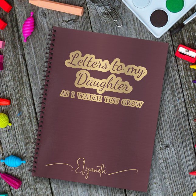 Carnet Lettres à ma fille Maroon garde la mémoire (Créateur téléchargé)