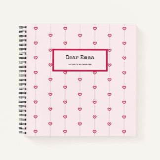 Carnet Lettres à ma fille | Mémoire de conservation rose