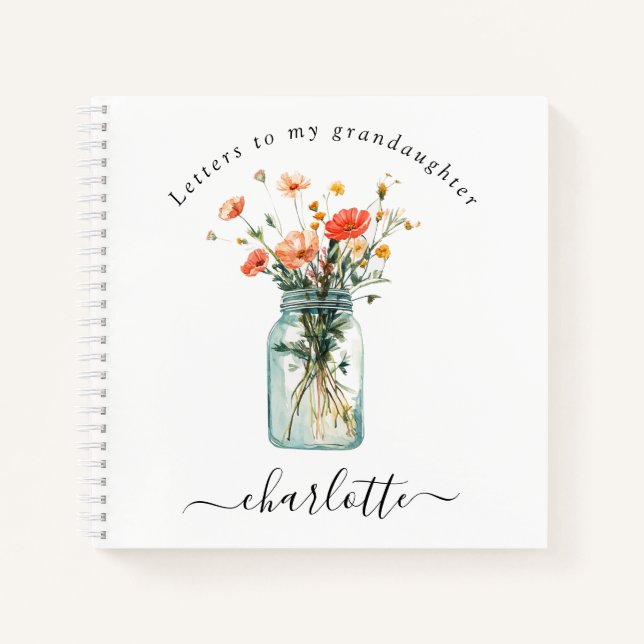 Carnet Lettres à ma petite-fille Fleur sauvage (Devant)