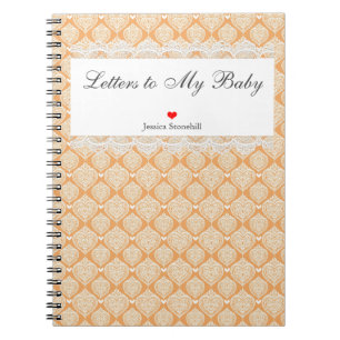 Carnet Lettres à mon cadeau de Baby shower Nom personnali