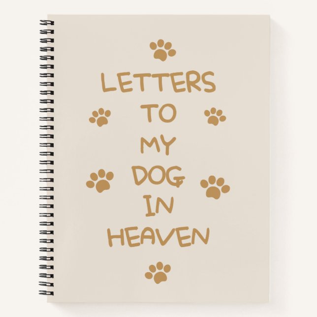Carnet Lettres À Mon Chien Dans Le Ciel (Devant)