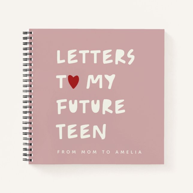 Carnet Lettres à mon futur Ado - Keepsaké personnalisé (Devant)