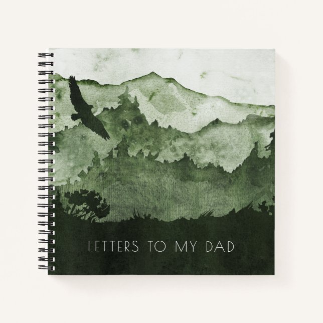 Carnet Lettres à mon père Montagnes vertes Keepsaké Journ (Devant)