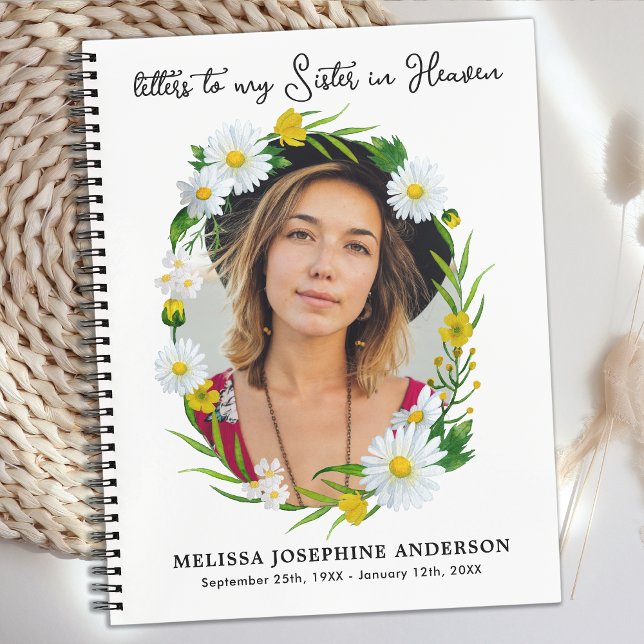 Carnet Lettres À Soeur Ciel Photo Personnalisée Grief Flo (Créateur téléchargé)