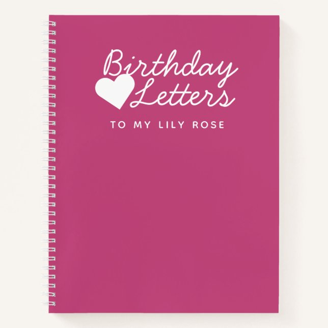 Carnet Lettres d'anniversaire à ma fille Keepsaké (Devant)