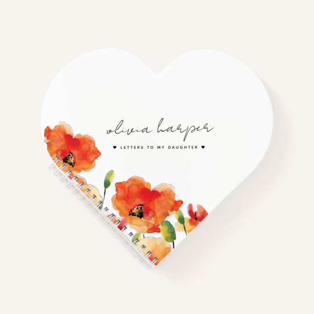 Carnet Lettres de coquelicot d'or à ma fille (Devant)