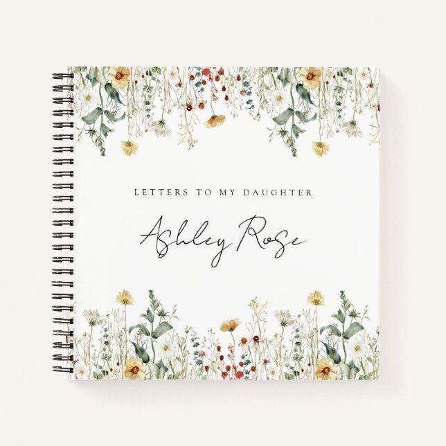 Carnet Lettres Fleurs sauvages d'été à ma fille (Devant)