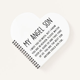 Carnet Lettres manquantes mon fils au ciel pour son anniv