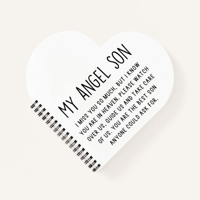 Carnet Lettres manquantes mon fils au ciel pour son anniv (Devant)