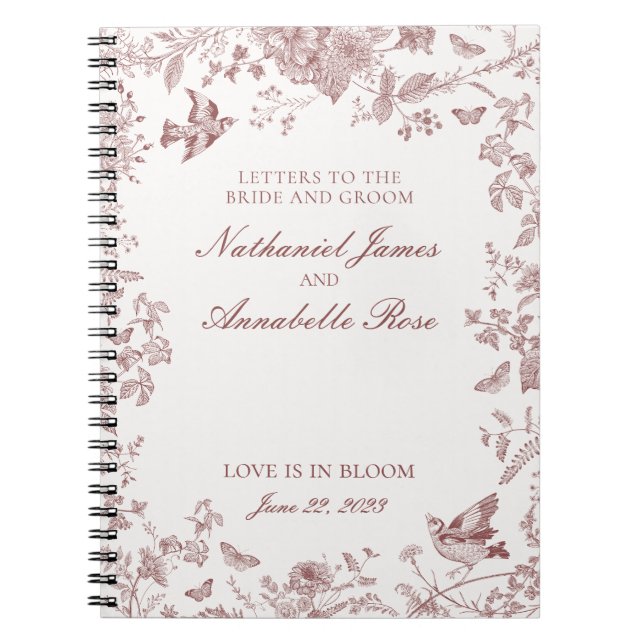 Carnet Lettres Mariages de la Toile de Bourgogne Mariée e (Devant)