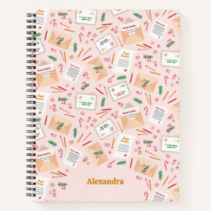 Carnet Lettres mignonnes à Père Noël et Mail Motif de Noë