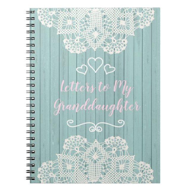 Carnet Lettres personnalisables à ma petite-fille (Devant)
