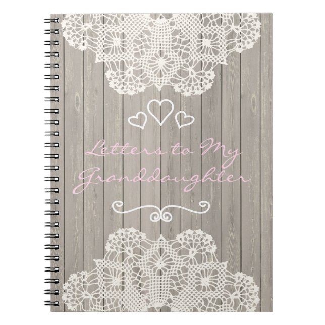 Carnet Lettres personnalisables à ma petite-fille (Devant)