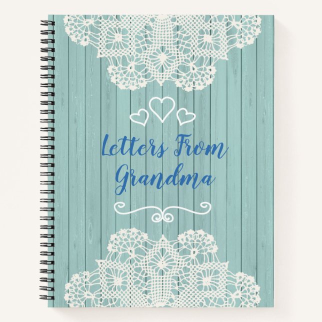 Carnet Lettres personnalisables de grand-mère (Devant)