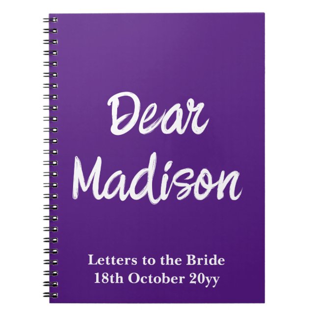 Carnet Lettres personnalisées à la mariée Hen Do Fête des (Devant)