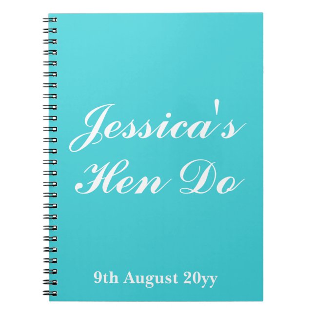 Carnet Lettres personnalisées à la mariée Hen Do Trip Wee (Devant)